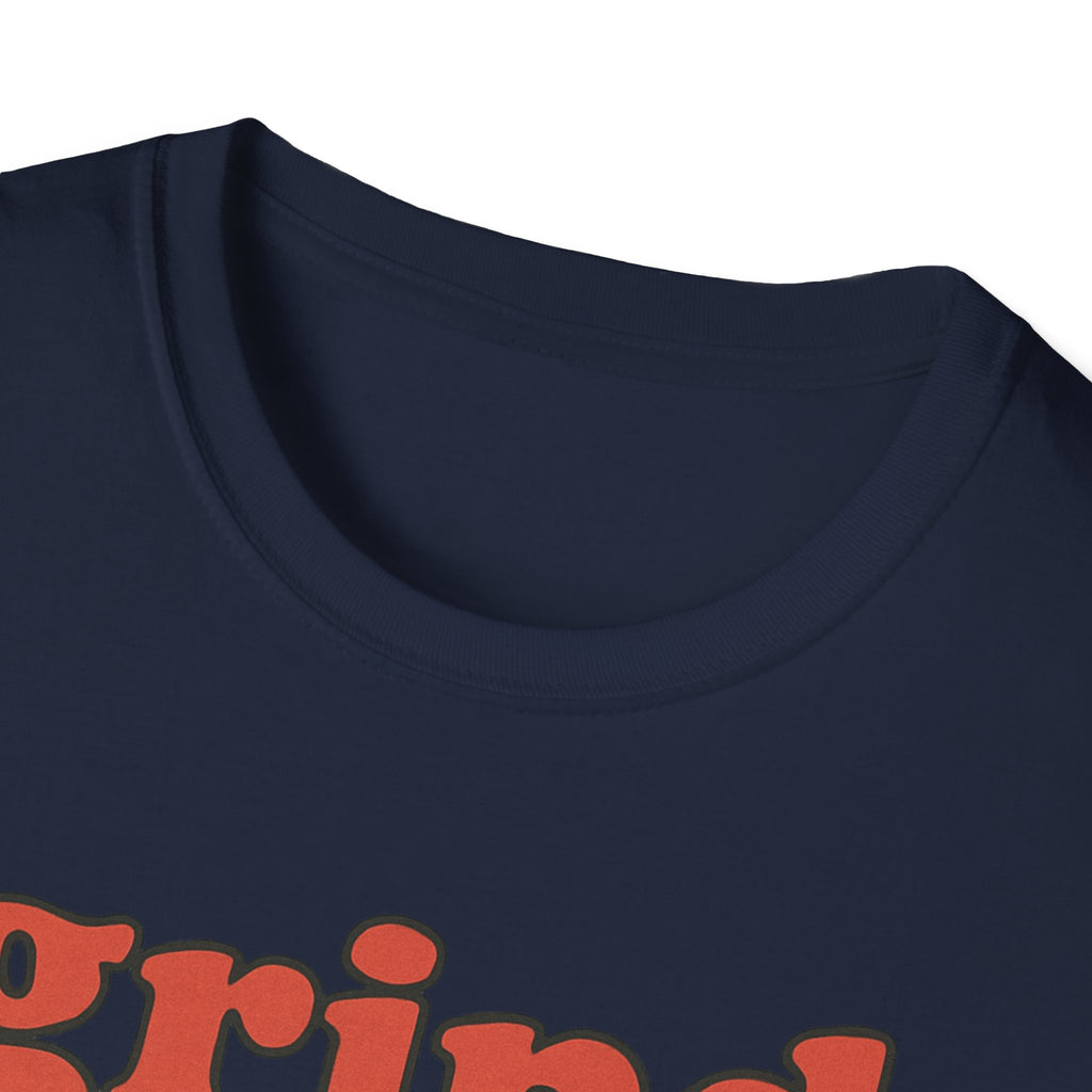 Grind Hard, Rest Proud – Vintage Bubble Quote T-Shirt