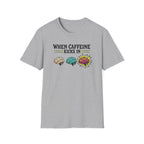 When Caffeine Kicks In – Comic Pop Brain Burst T-Shirt
