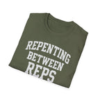 Repenting Between Reps – Bold Faith & Fitness  Tshirt