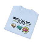 When Caffeine Kicks In – Comic Pop Brain Burst T-Shirt