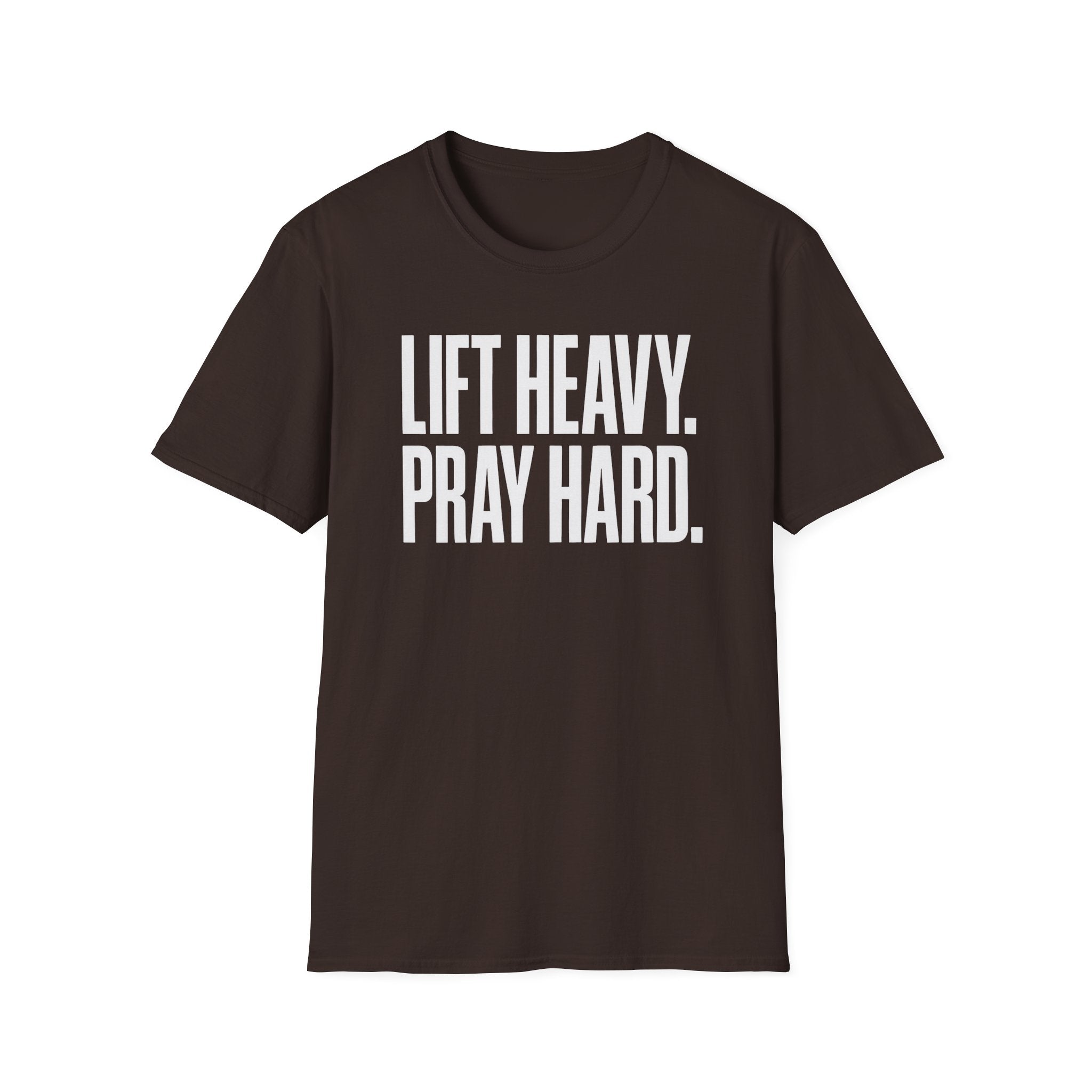 Lift Heavy. Pray Hard. – Bold Faith & Strength Tshirt