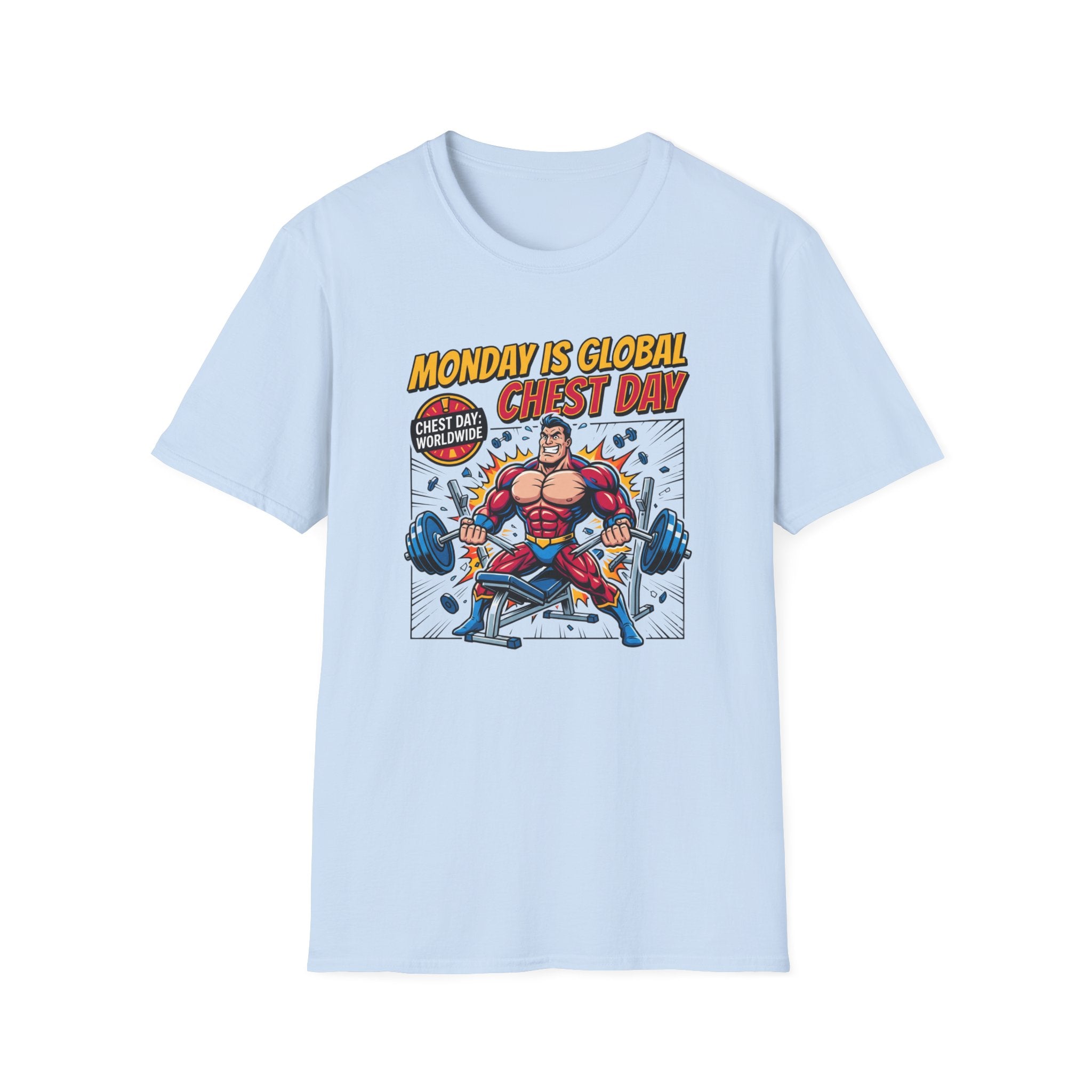 Monday is Global chest day - Comic T-Shirt