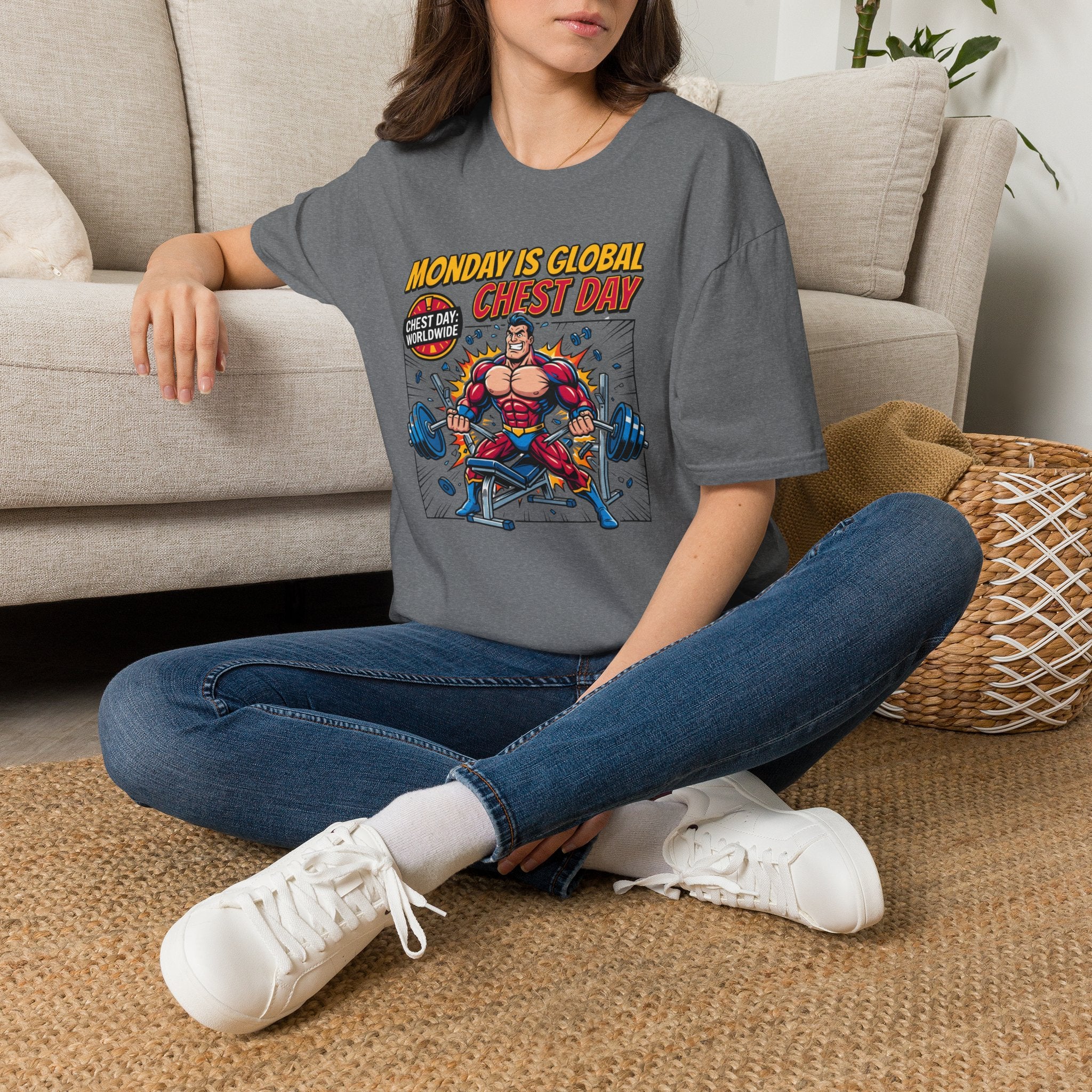 Monday is Global chest day - Comic T-Shirt