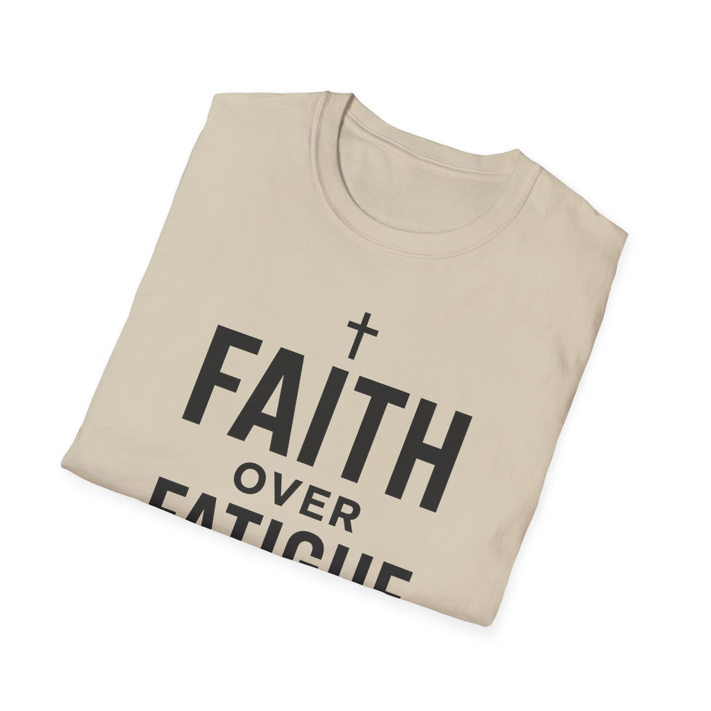 Faith Over Fatigue – Cross & Endurance Bold Tshirt