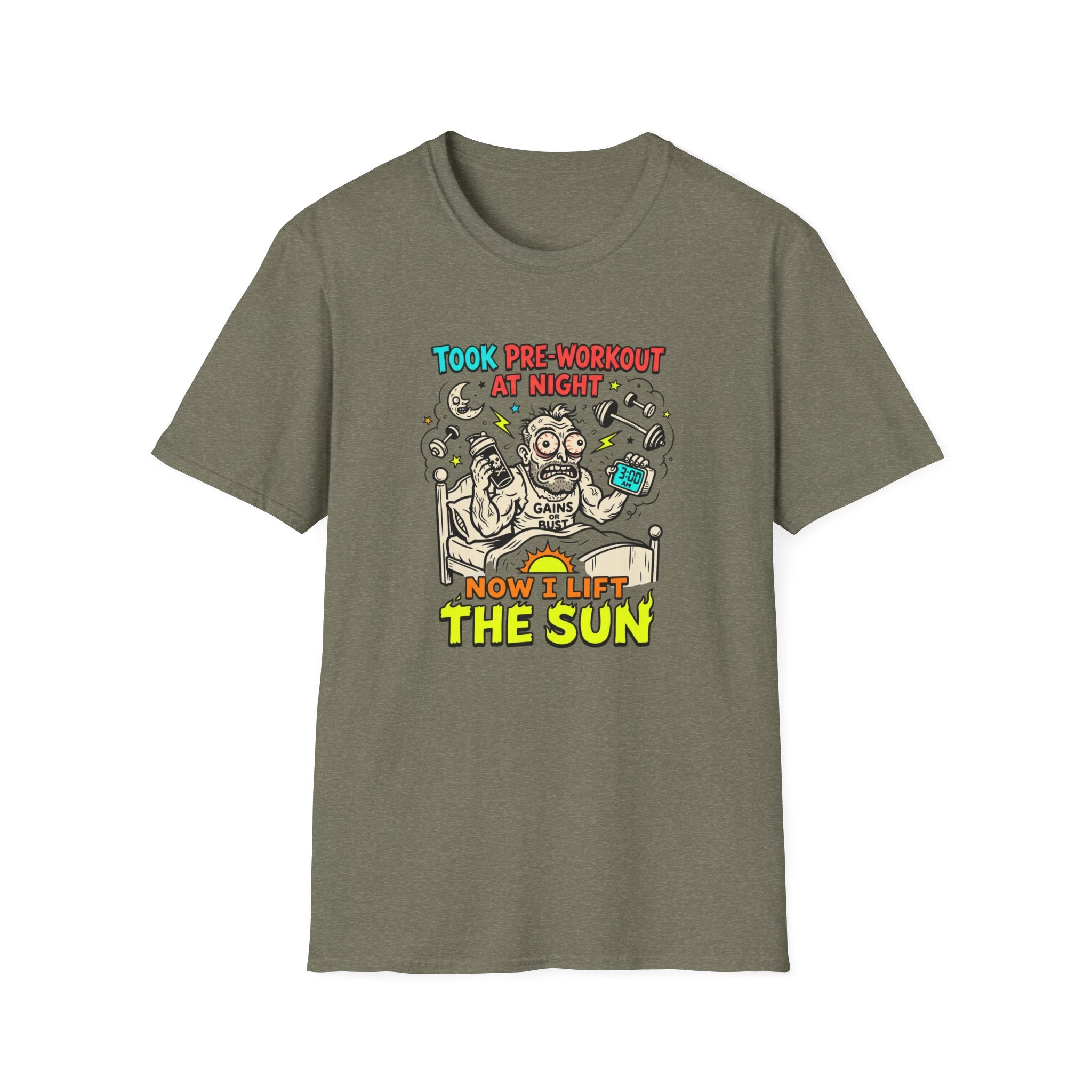 Took pre at night, now I lift the sun T-Shirt