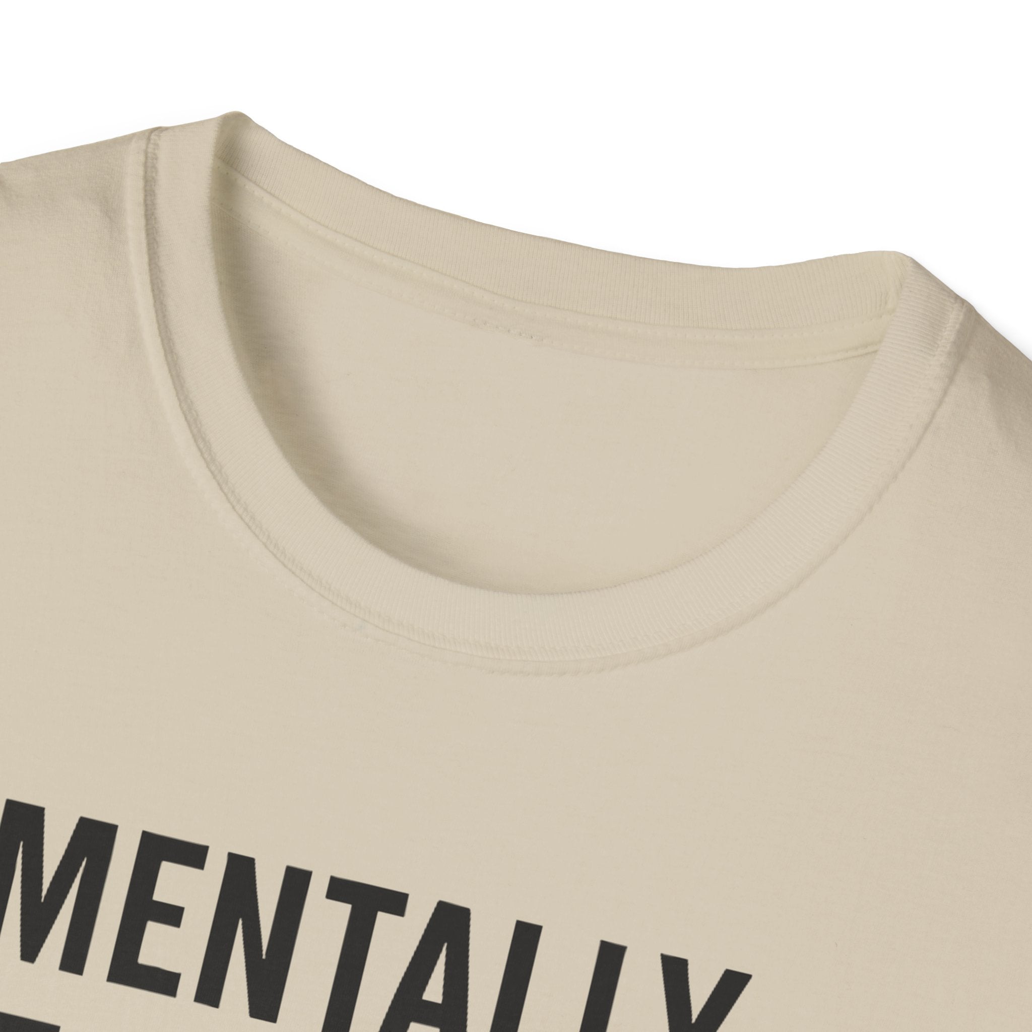 Mentally at the Gym. Physically? Almost – Witty Minimalist Tshirt