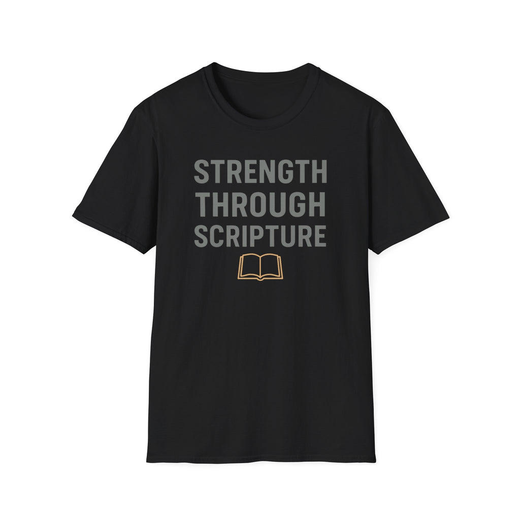 Strength Through Scripture – Bold Faith & Fitness Statement Tshirt