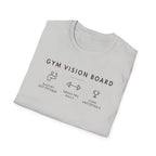 Gym Vision Board – Dark Mode Minimalist T-Shirt