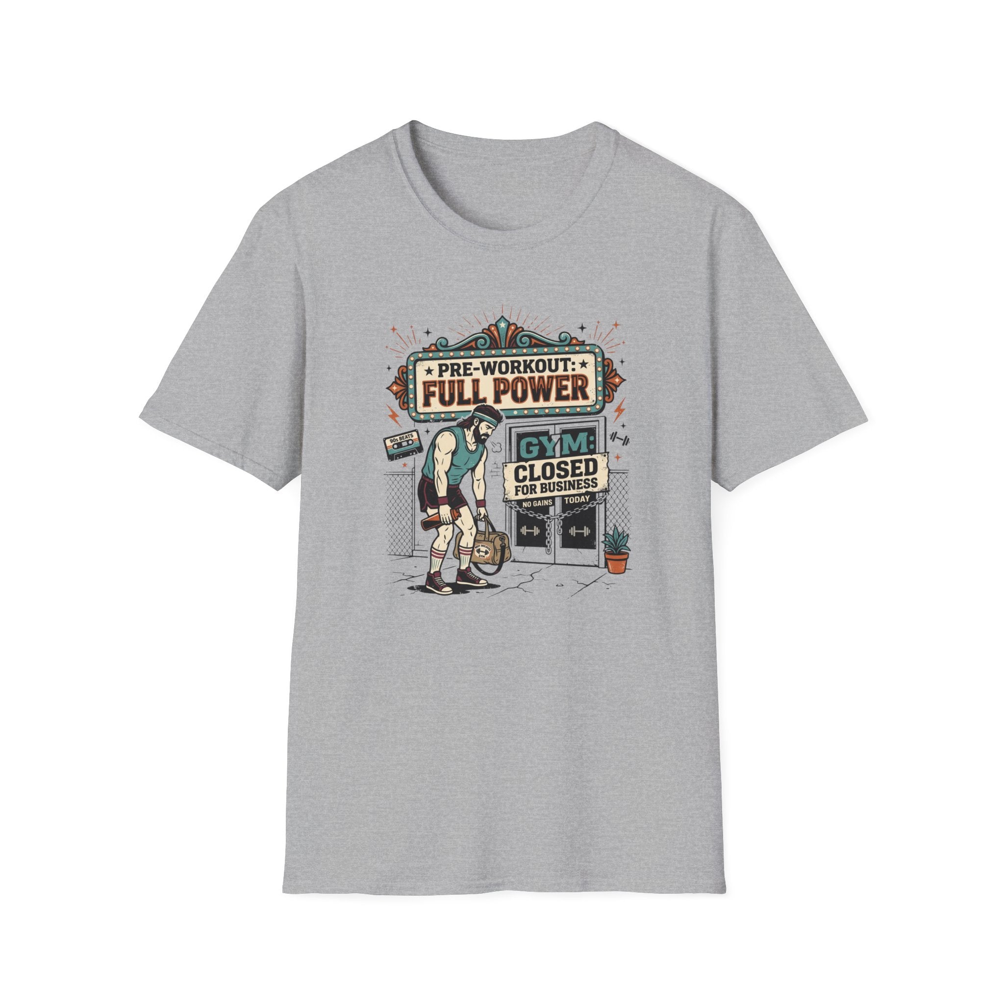 Pre workout _ Full power, Gym _ Closed T-Shirt