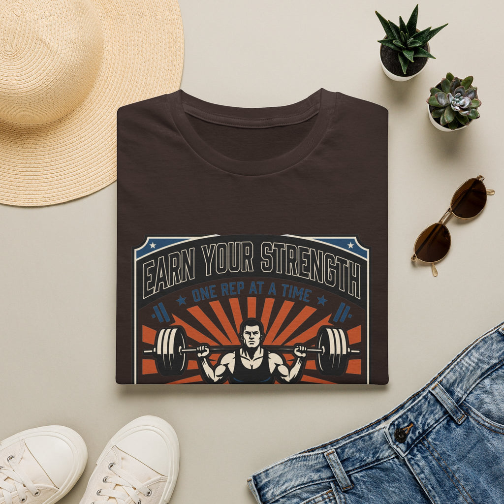 Earn your strength, one rep at a time T-Shirt
