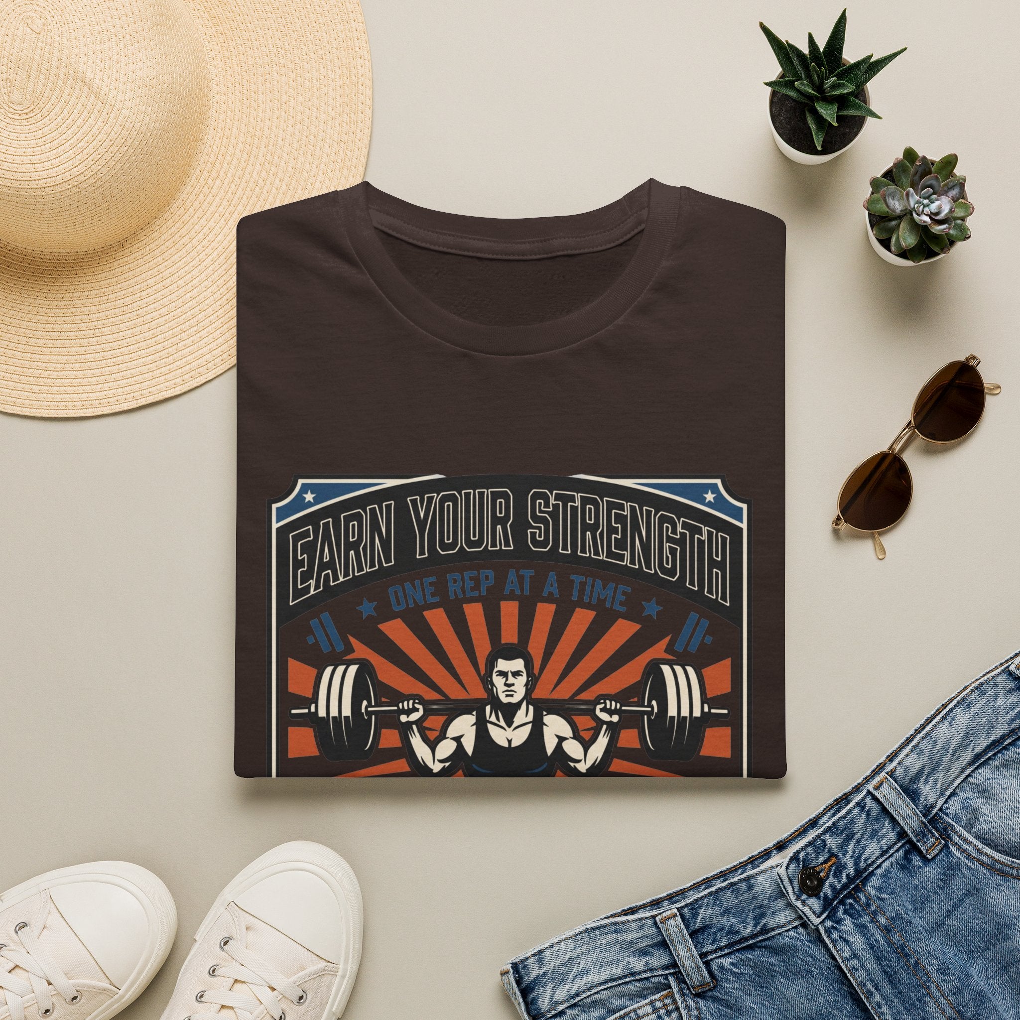 Earn your strength, one rep at a time T-Shirt