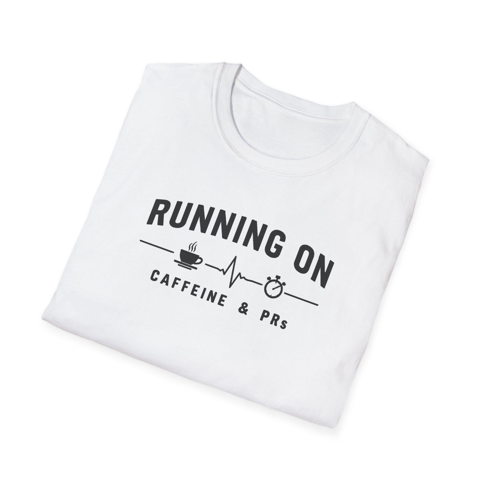 Running on Caffeine & PRs – Minimal Strength Mode T-Shirt