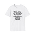 Counting Plates Counts as Cardio – Barbell Humor T-Shirt