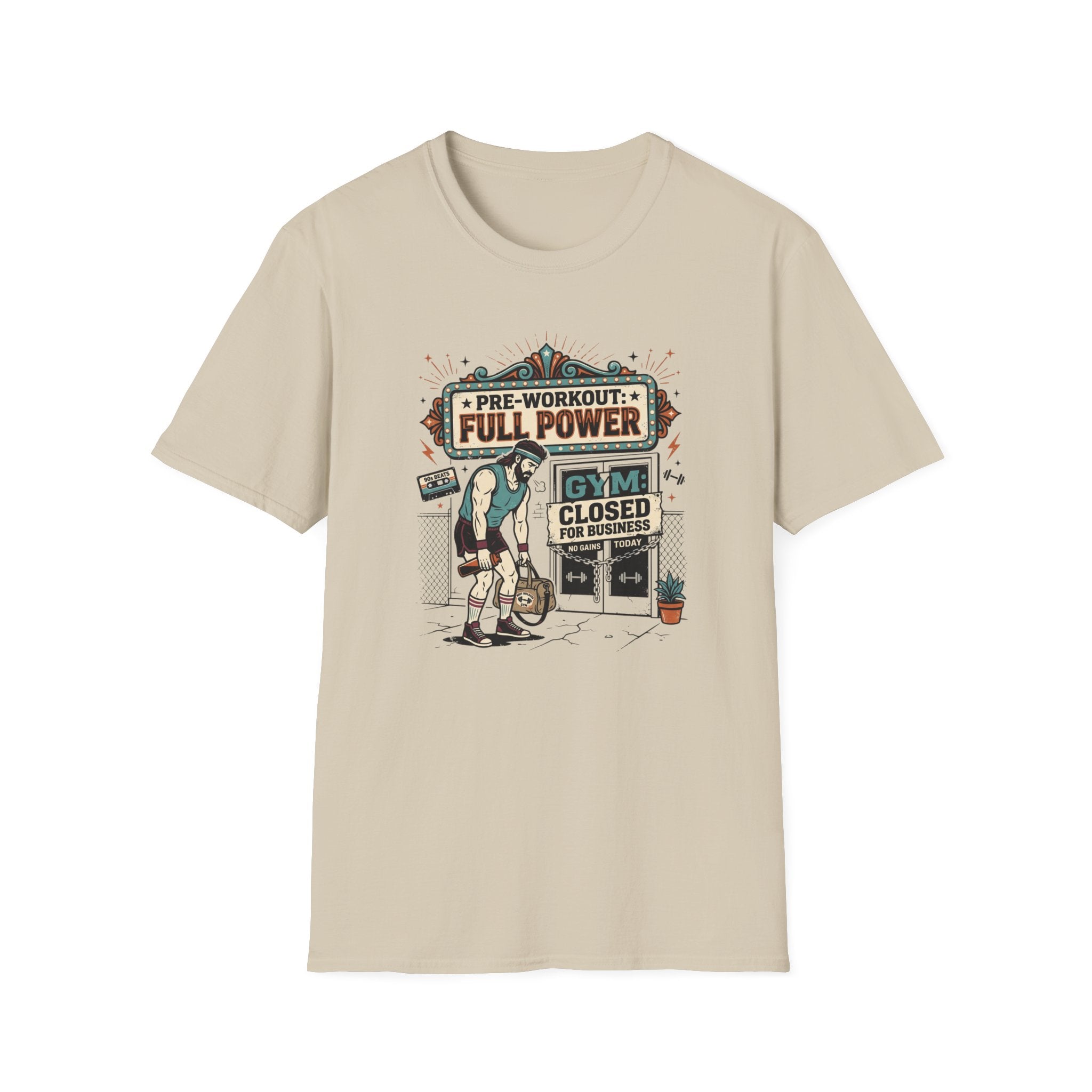 Pre workout _ Full power, Gym _ Closed T-Shirt