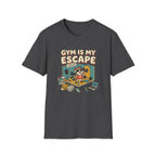 Gym is my escape - Racoon humorous T-Shirt