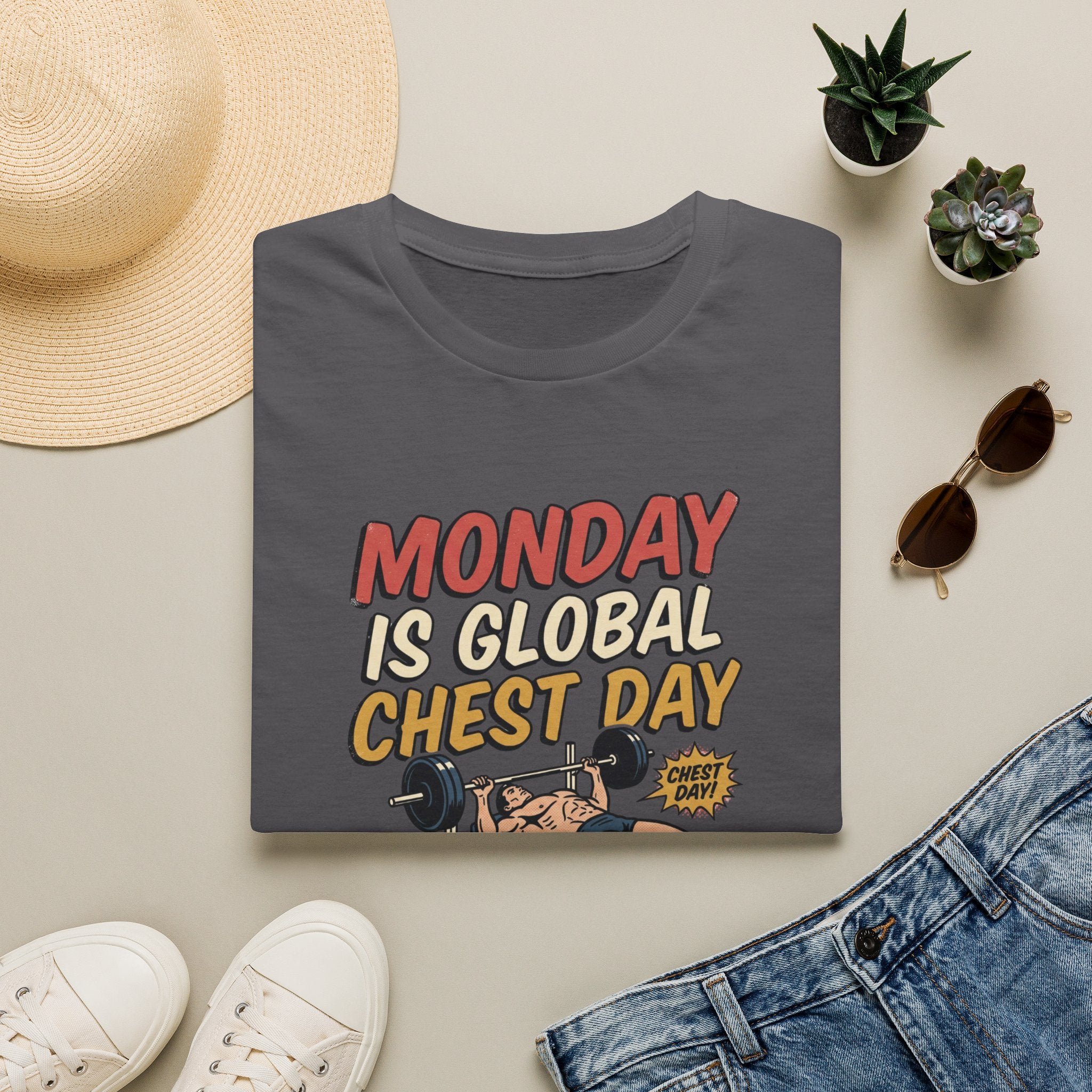 Monday is Global chest day - Another Monday, another pump T-Shirt