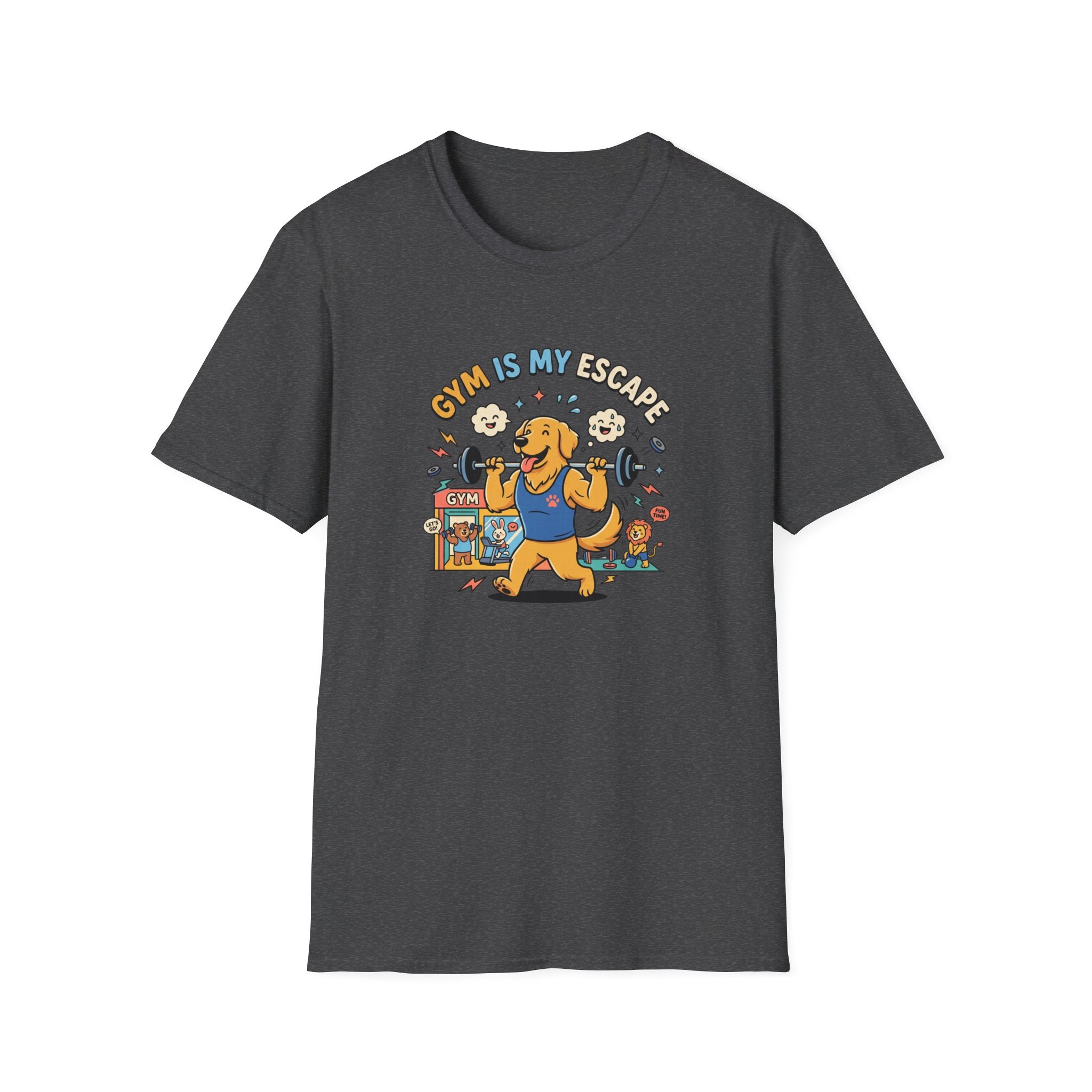 Gym is my escape - Happy retriever Gym T-Shirt