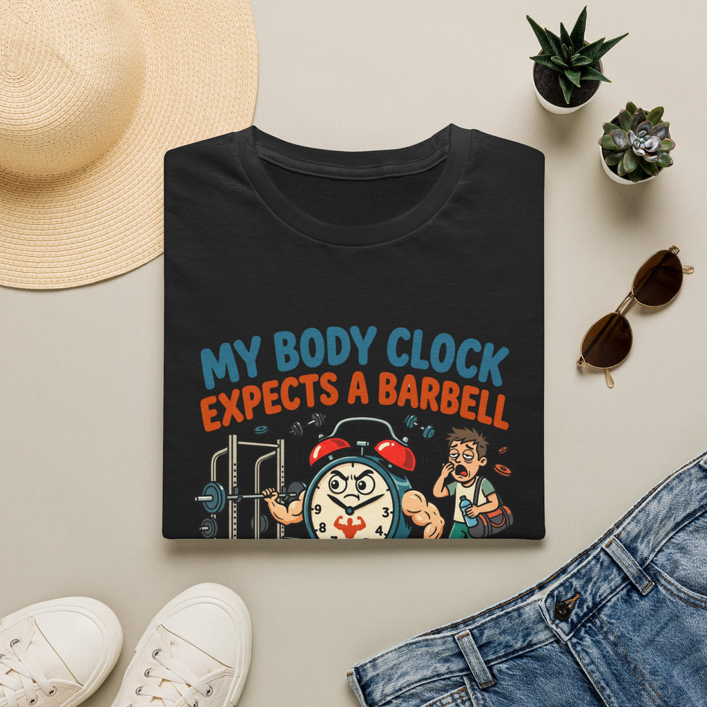 Body clock expects barbell T-Shirt