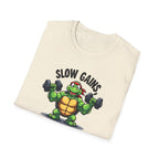 Slow Gains, Big Results – Turtle Power Edition T-Shirt