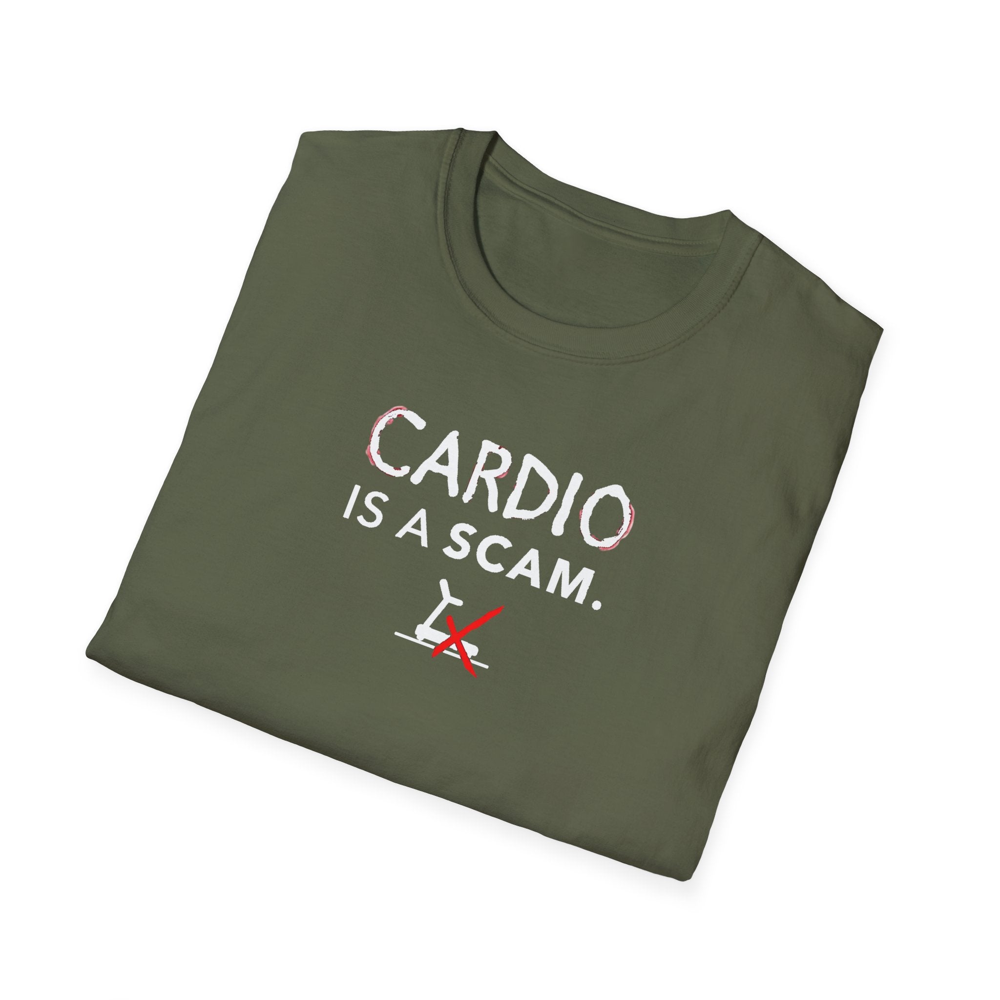 Cardio Is a Scam typo T-Shirt