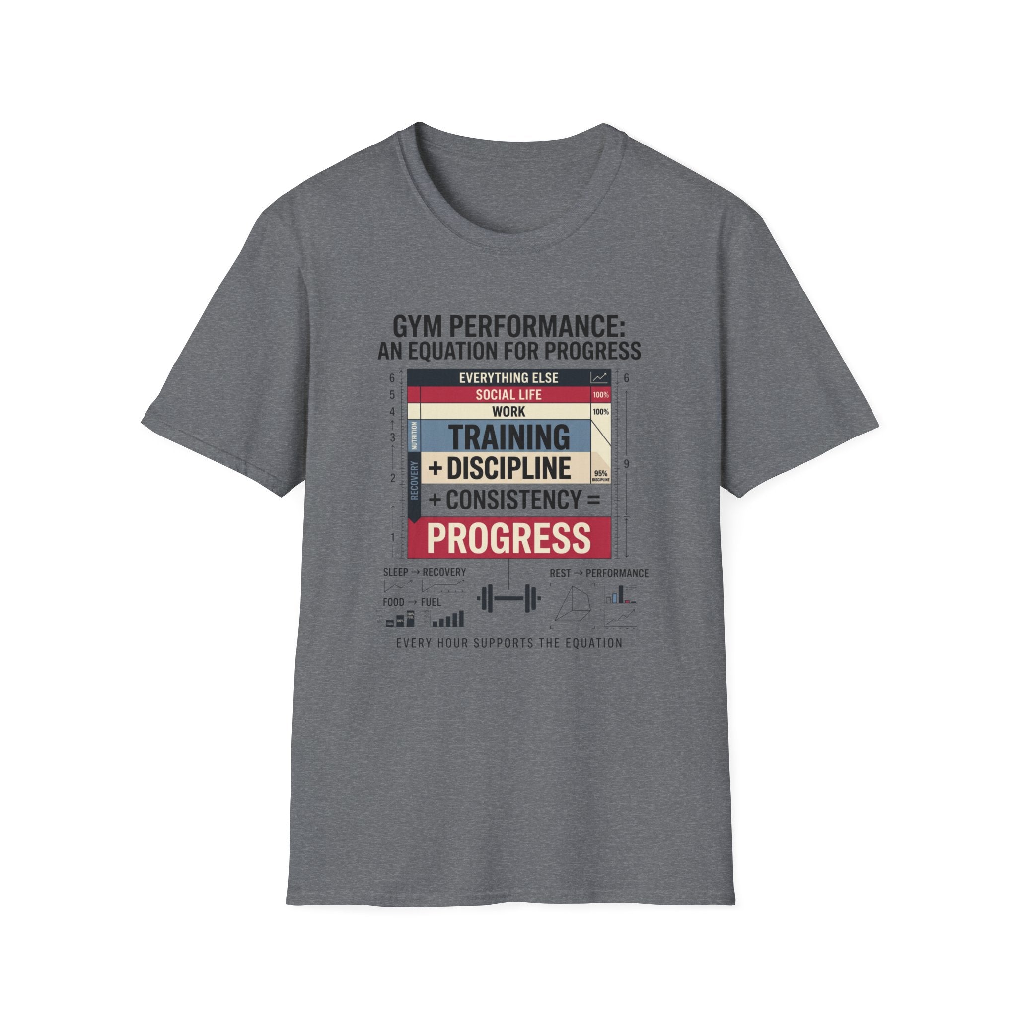 Gym Performance - An equation for progress T-Shirt