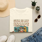 Gym is my escape - Racoon humorous T-Shirt