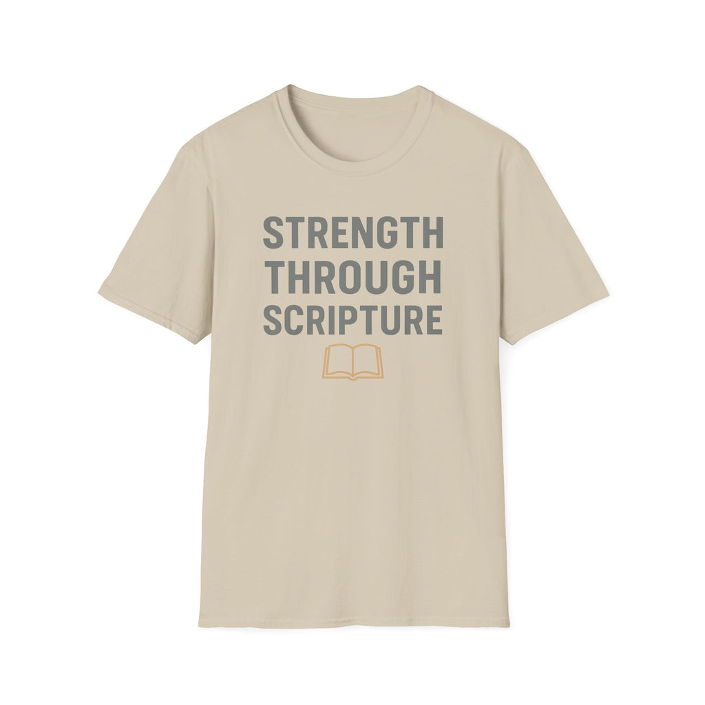 Strength Through Scripture – Bold Faith & Fitness Statement Tshirt