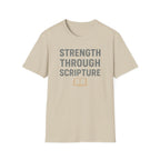 Strength Through Scripture – Bold Faith & Fitness Statement Tshirt