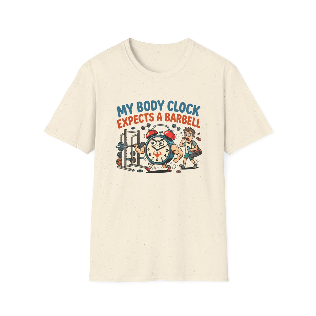 Body clock expects barbell T-Shirt