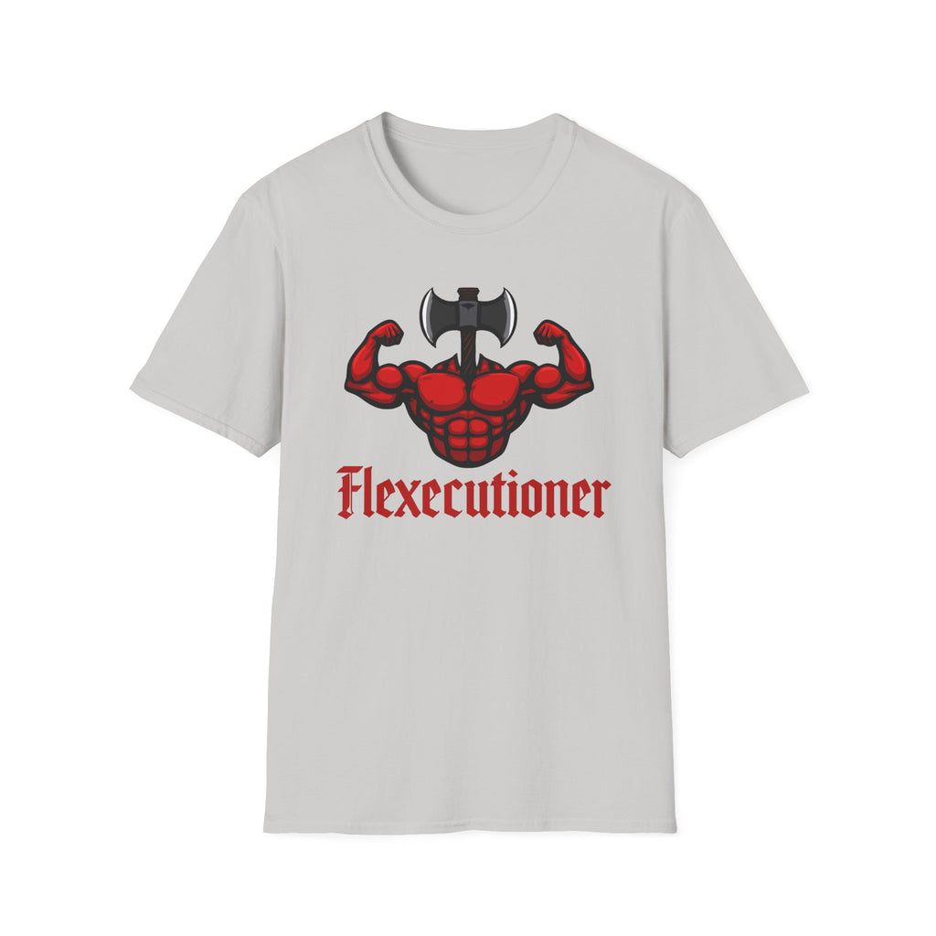 Flexecutioner – Muscular Axe Warrior Emblem T-Shirt