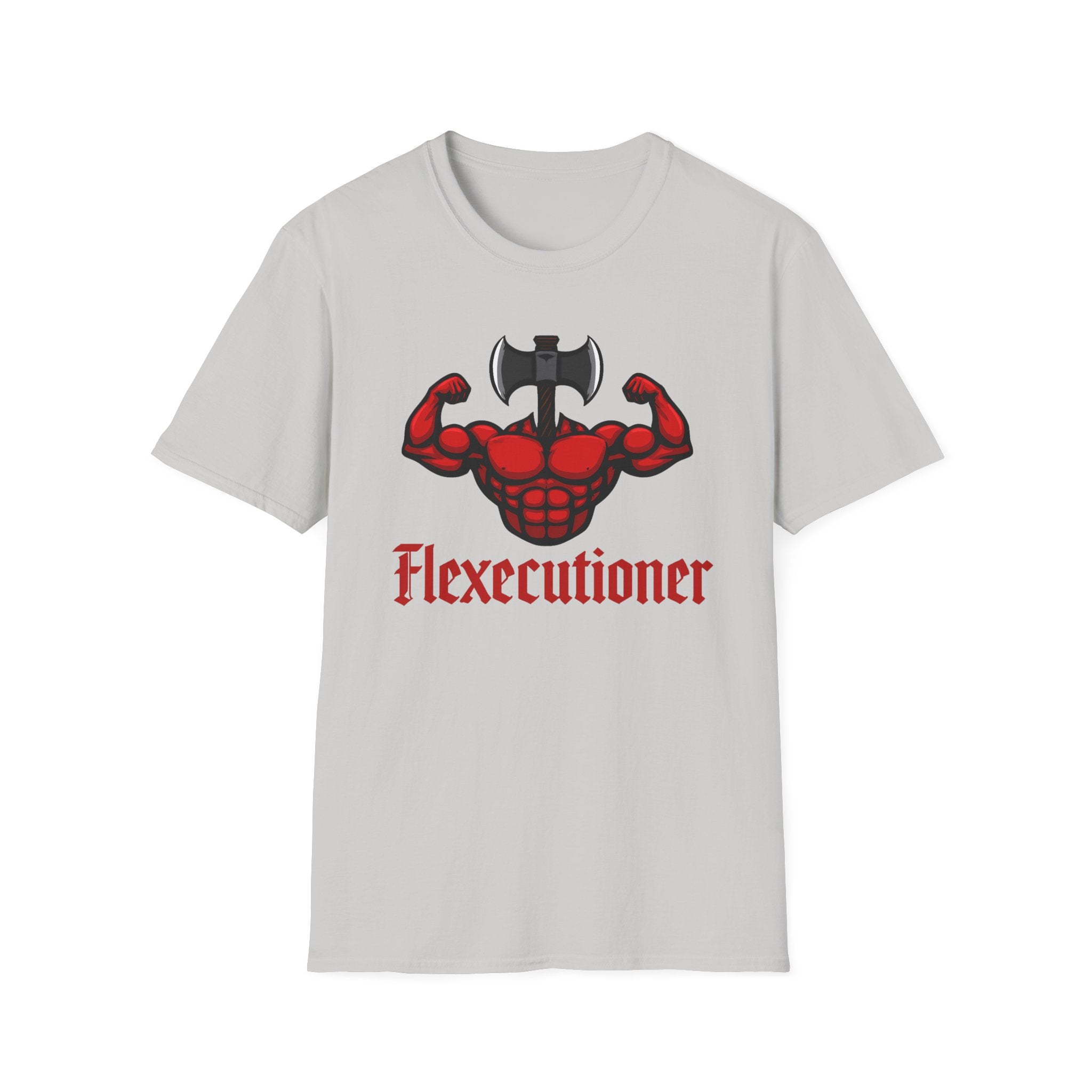 Flexecutioner – Muscular Axe Warrior Emblem T-Shirt