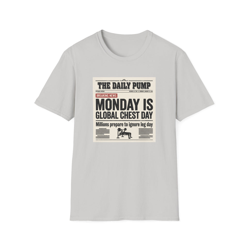 Monday is Global chest day - News style T-Shirt