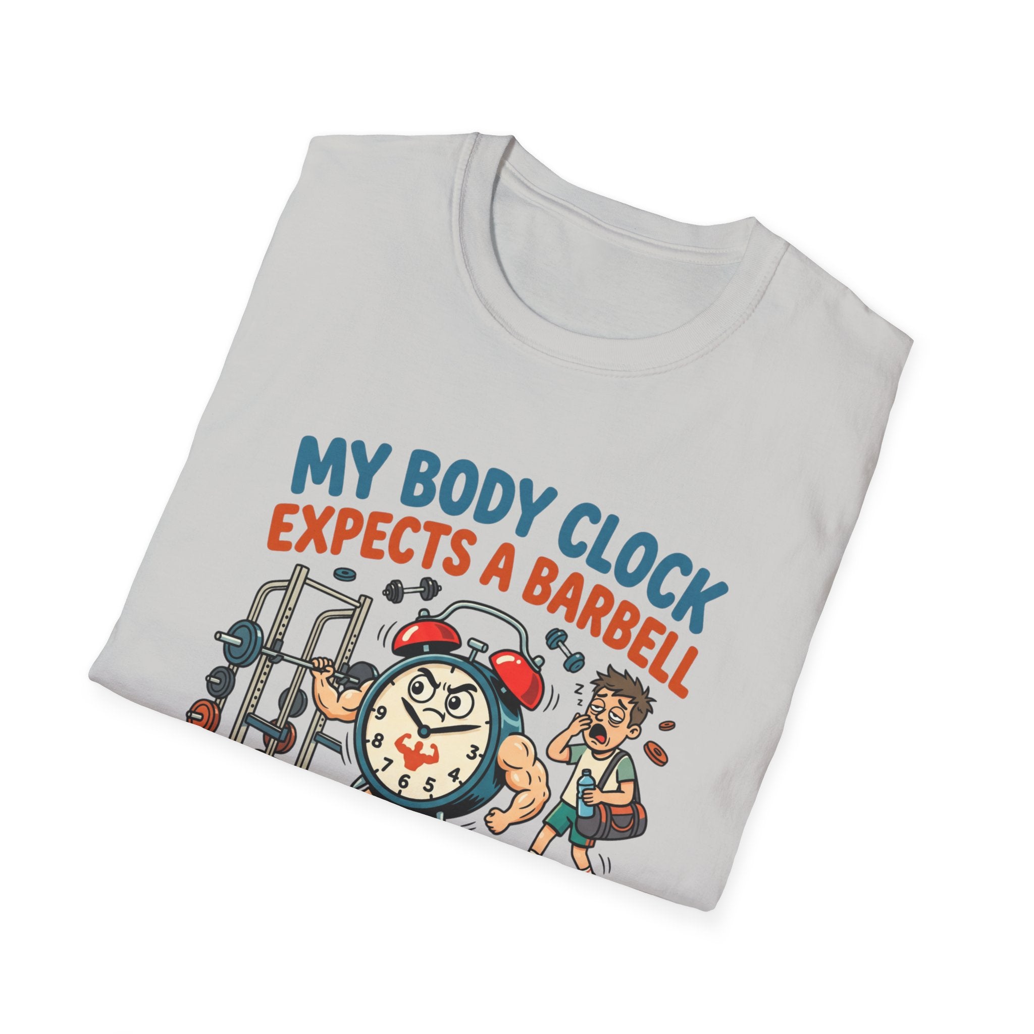 Body clock expects barbell T-Shirt