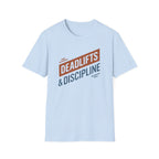 Deadlifts & Discipline – Dynamic Duo-Tone Banner T-Shirt
