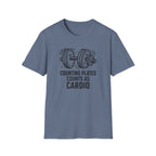 Counting Plates Counts as Cardio – Barbell Humor T-Shirt