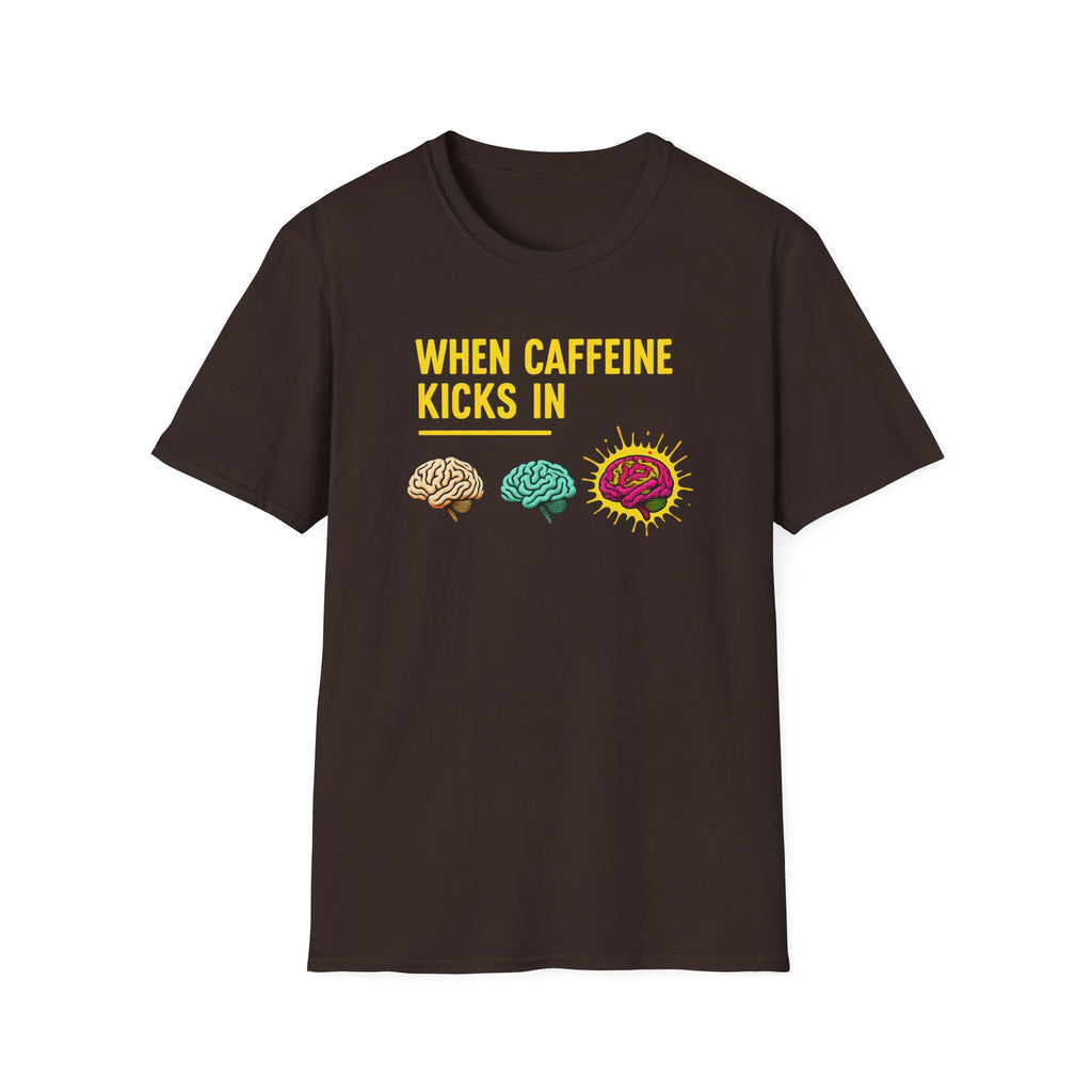 When Caffeine Kicks In – Comic Pop Brain Burst T-Shirt
