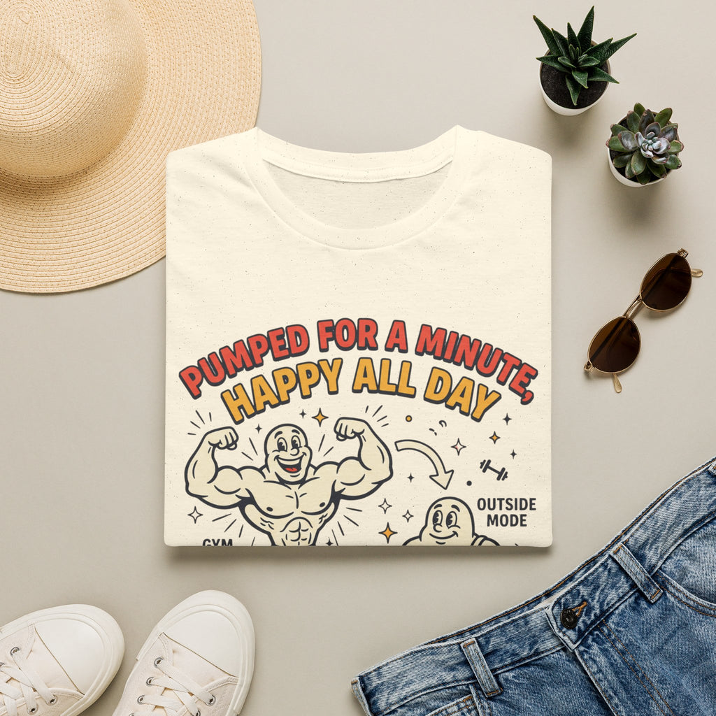 Pumped for a minute, happy all day T-Shirt