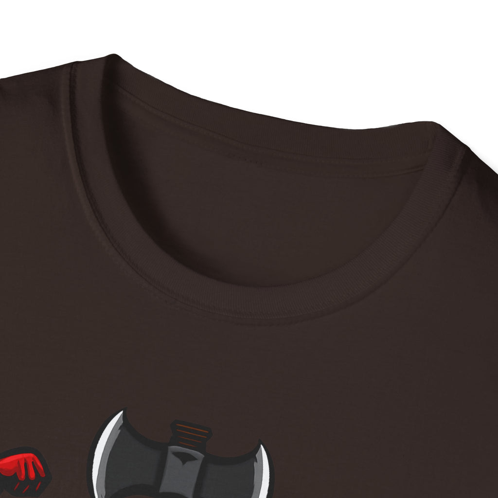 Flexecutioner – Muscular Axe Warrior Emblem T-Shirt