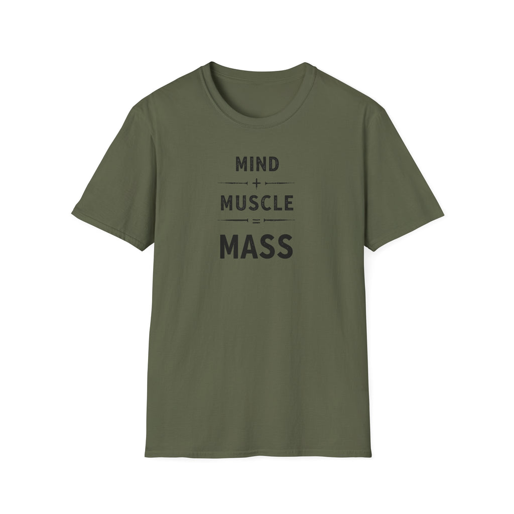 Mind + Muscle = Mass – Equation T-Shirt