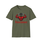 Flexecutioner – Muscular Axe Warrior Emblem T-Shirt