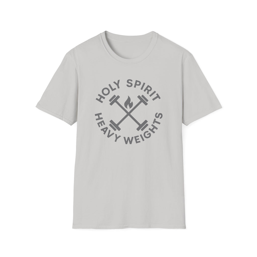 Holy Spirit. Heavy Weights. – Crossed Barbells Emblem Tshirt