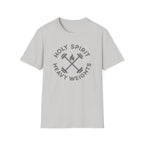 Holy Spirit. Heavy Weights. – Crossed Barbells Emblem Tshirt