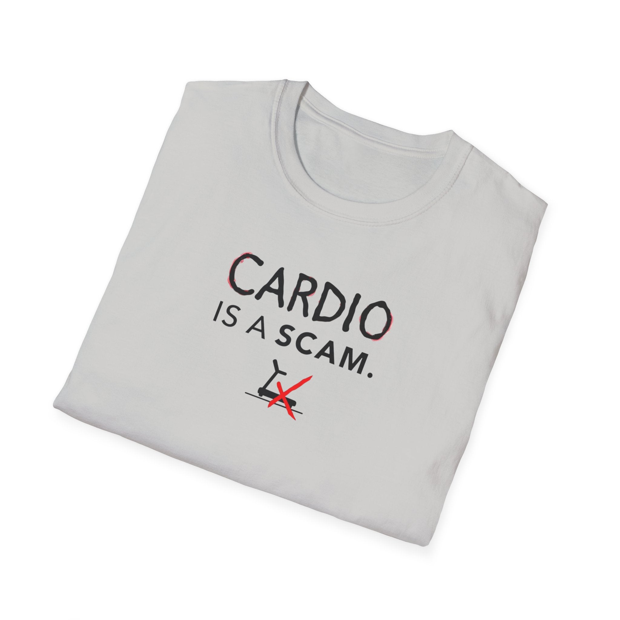 Cardio Is a Scam typo T-Shirt