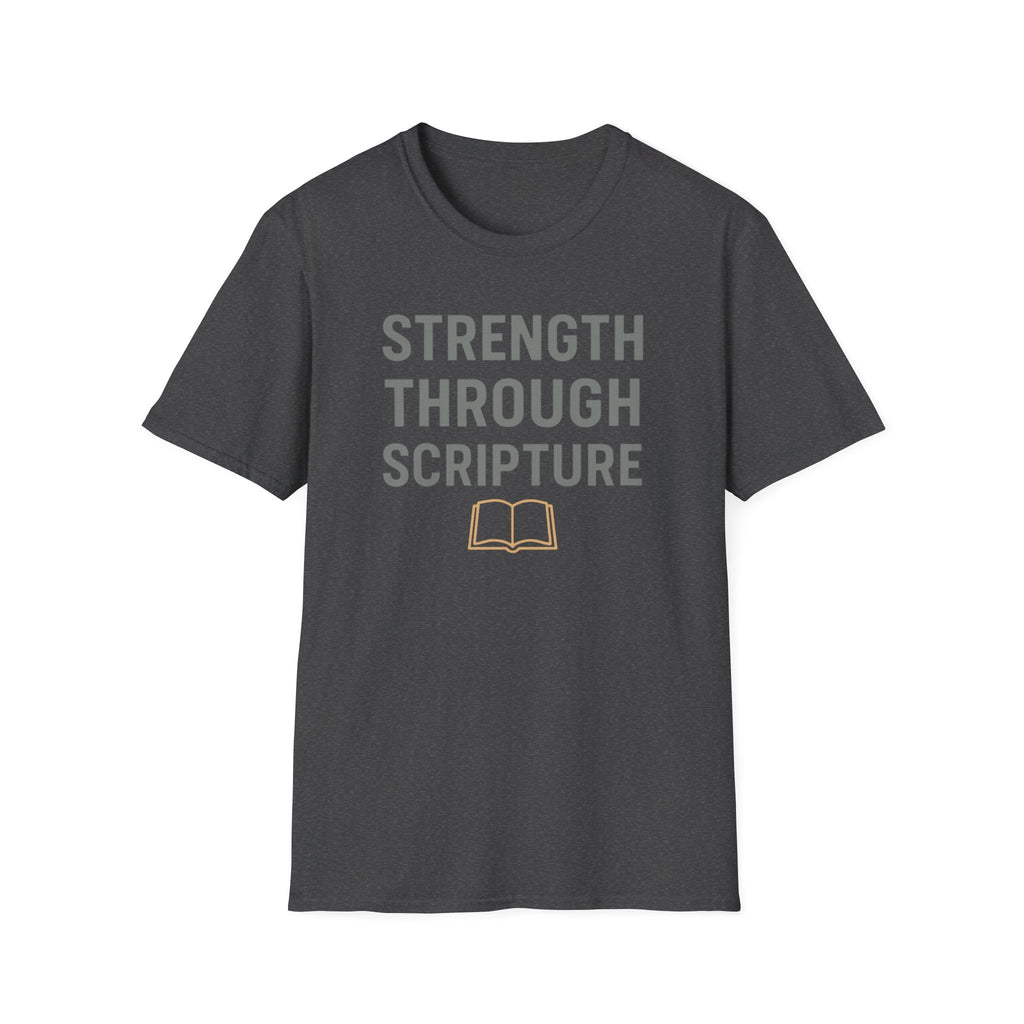 Strength Through Scripture – Bold Faith & Fitness Statement Tshirt