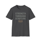 Strength Through Scripture – Bold Faith & Fitness Statement Tshirt