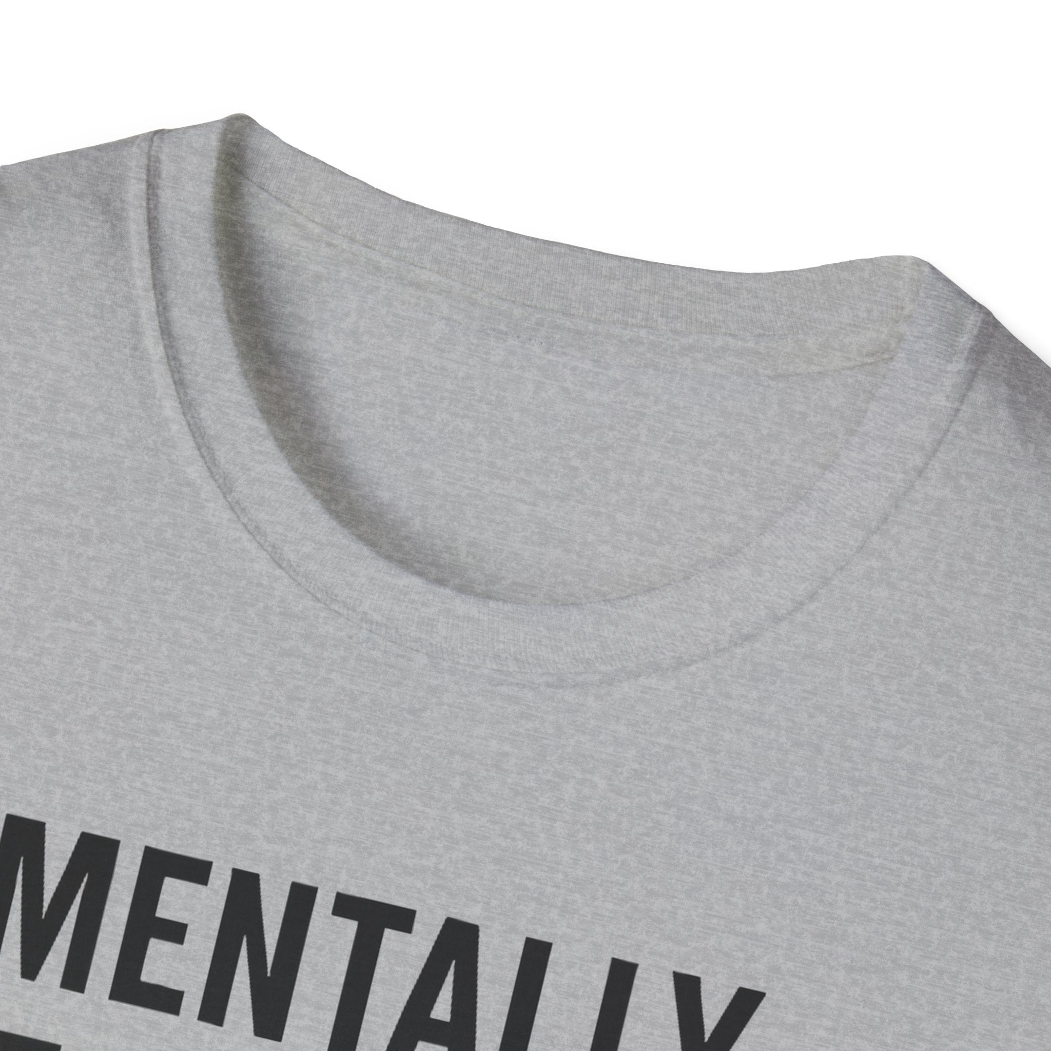 Mentally at the Gym. Physically? Almost – Witty Minimalist Tshirt