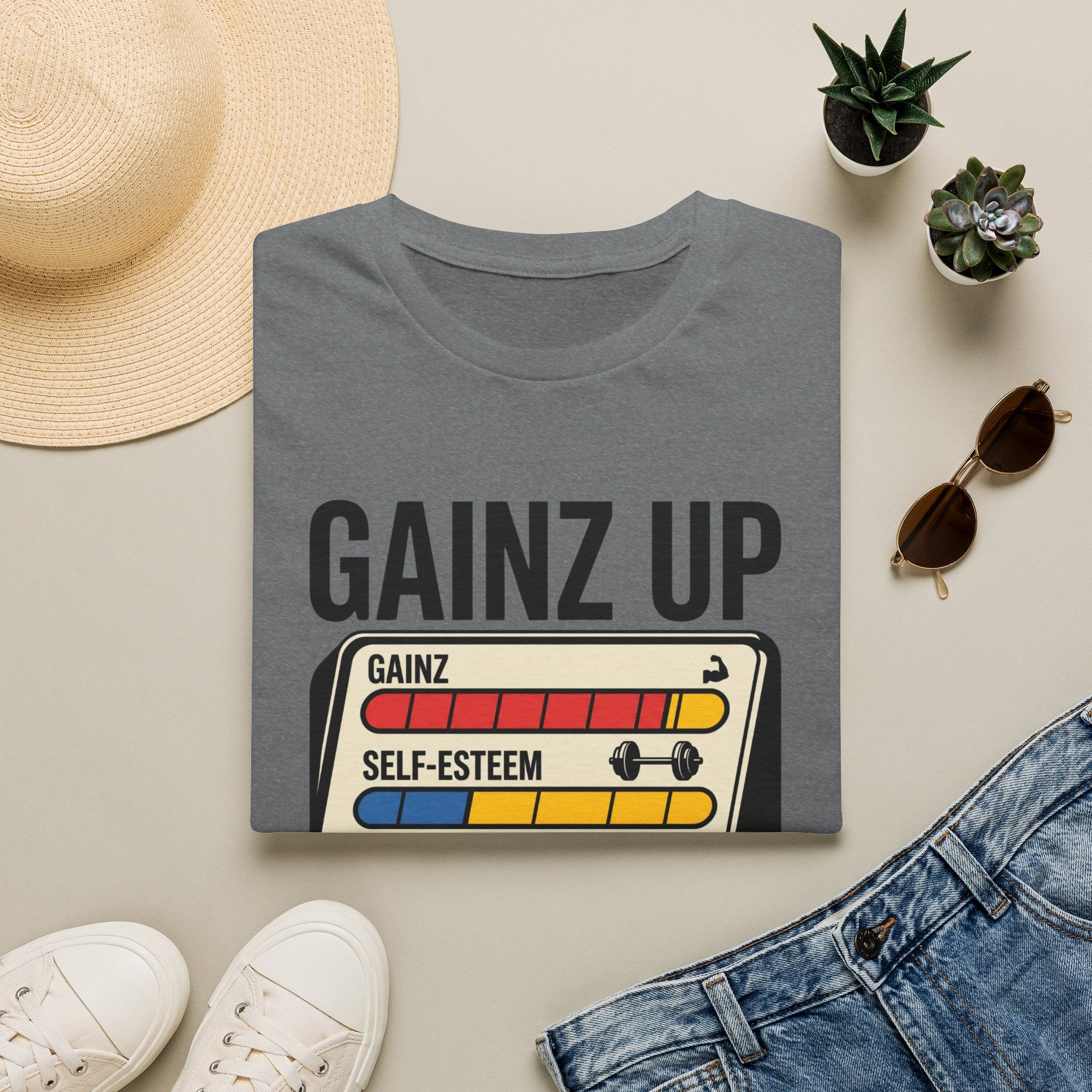 Gainz up, self esteem down T-Shirt