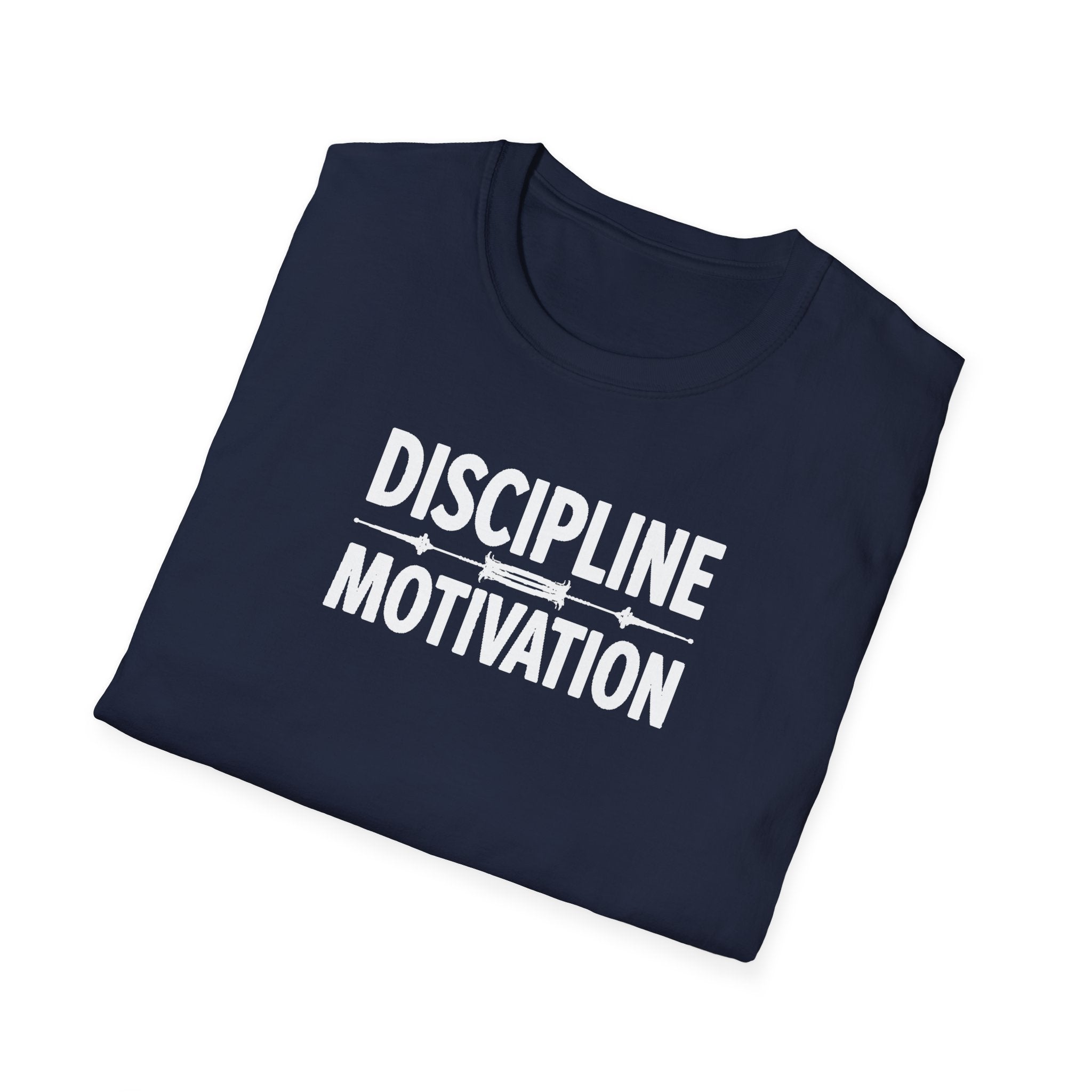 Discipline > Motivation – Barbell Edition T-Shirt