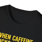 When Caffeine Kicks In – Comic Pop Brain Burst T-Shirt