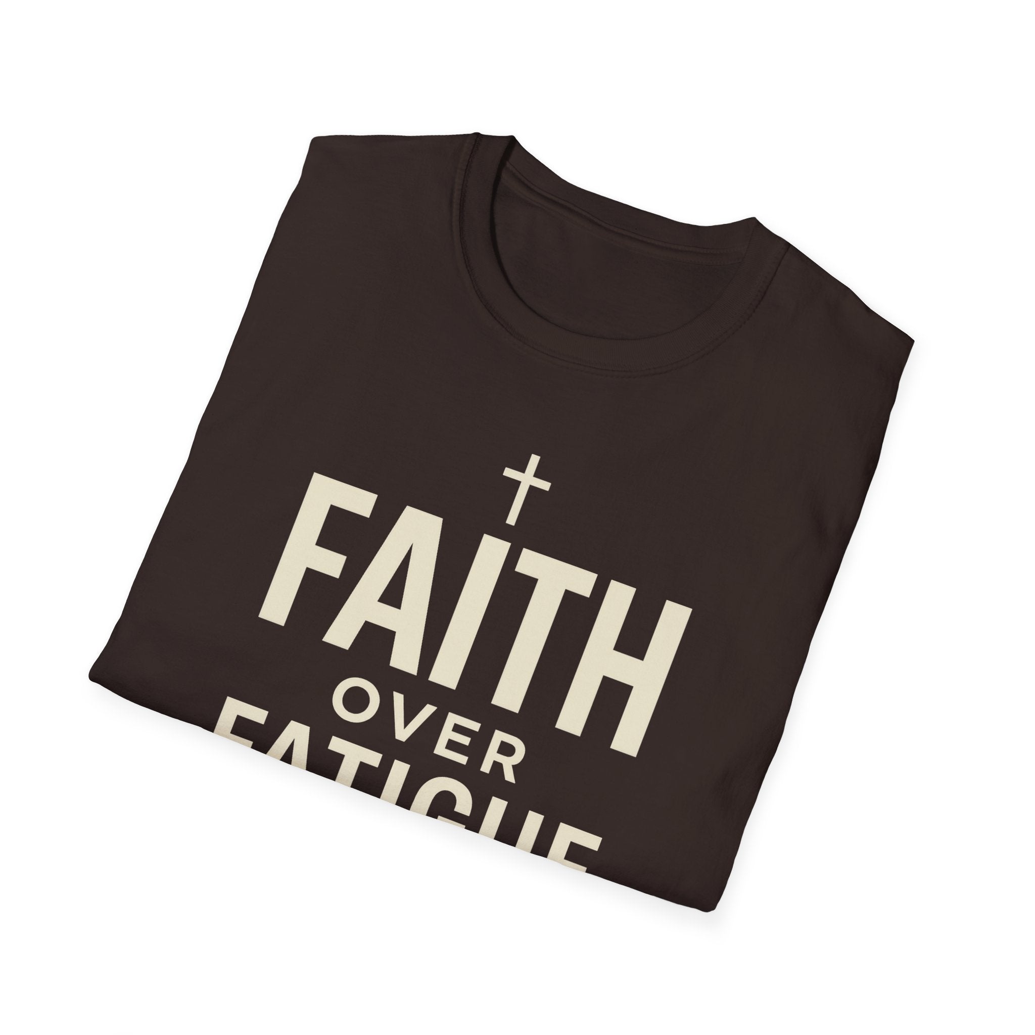 Faith Over Fatigue – Cross & Endurance Bold Tshirt